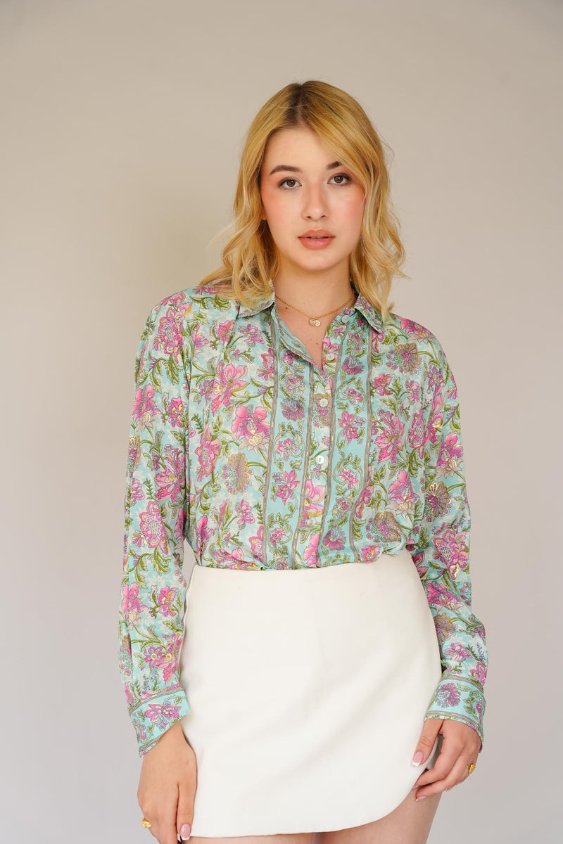 Printed Satin Shirt