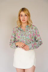 Printed Satin Shirt