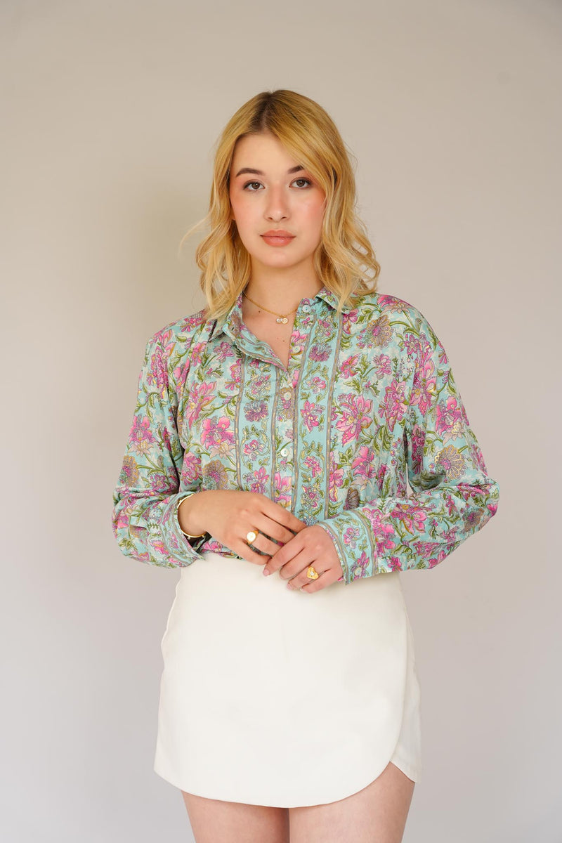 Printed Satin Shirt