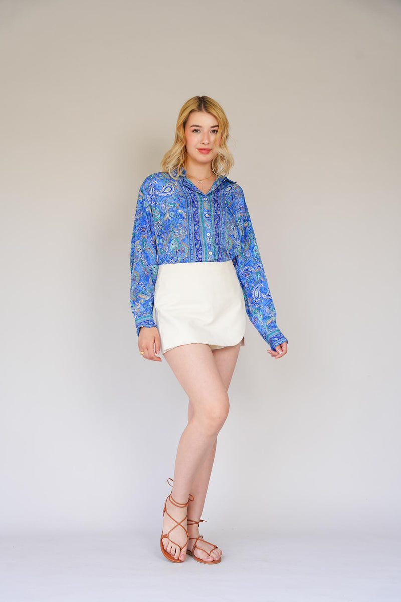 Printed Satin Shirt