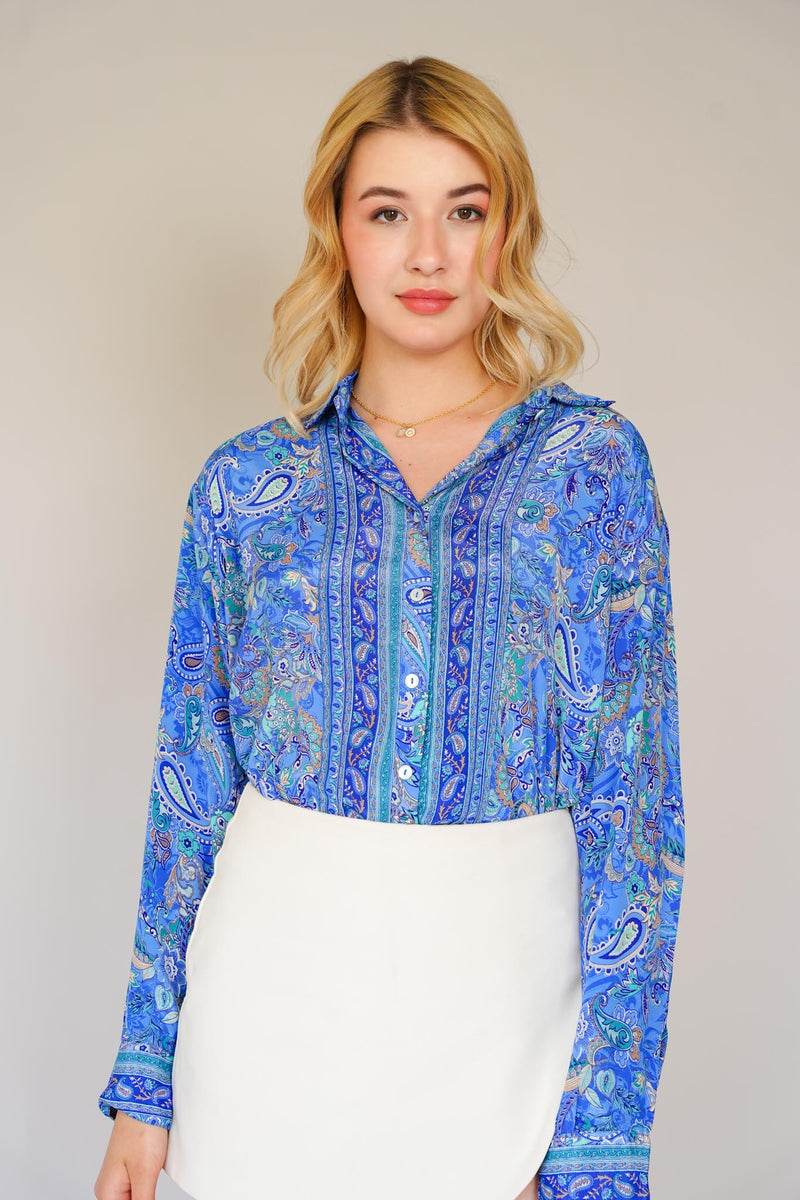 Printed Satin Shirt