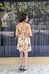 Printed Backless Dress