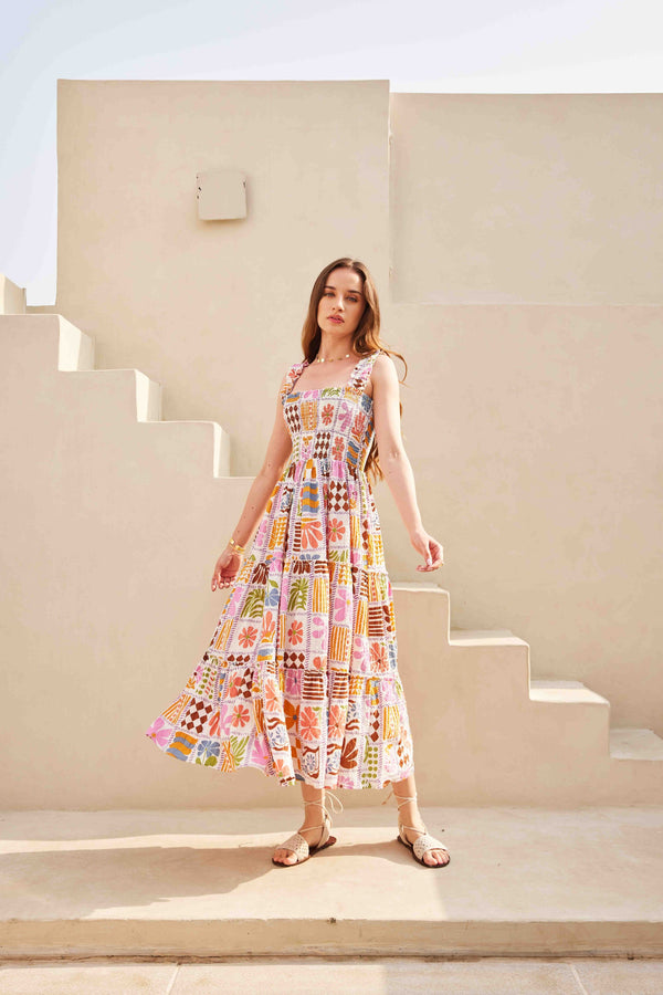 Printed Layered Maxi