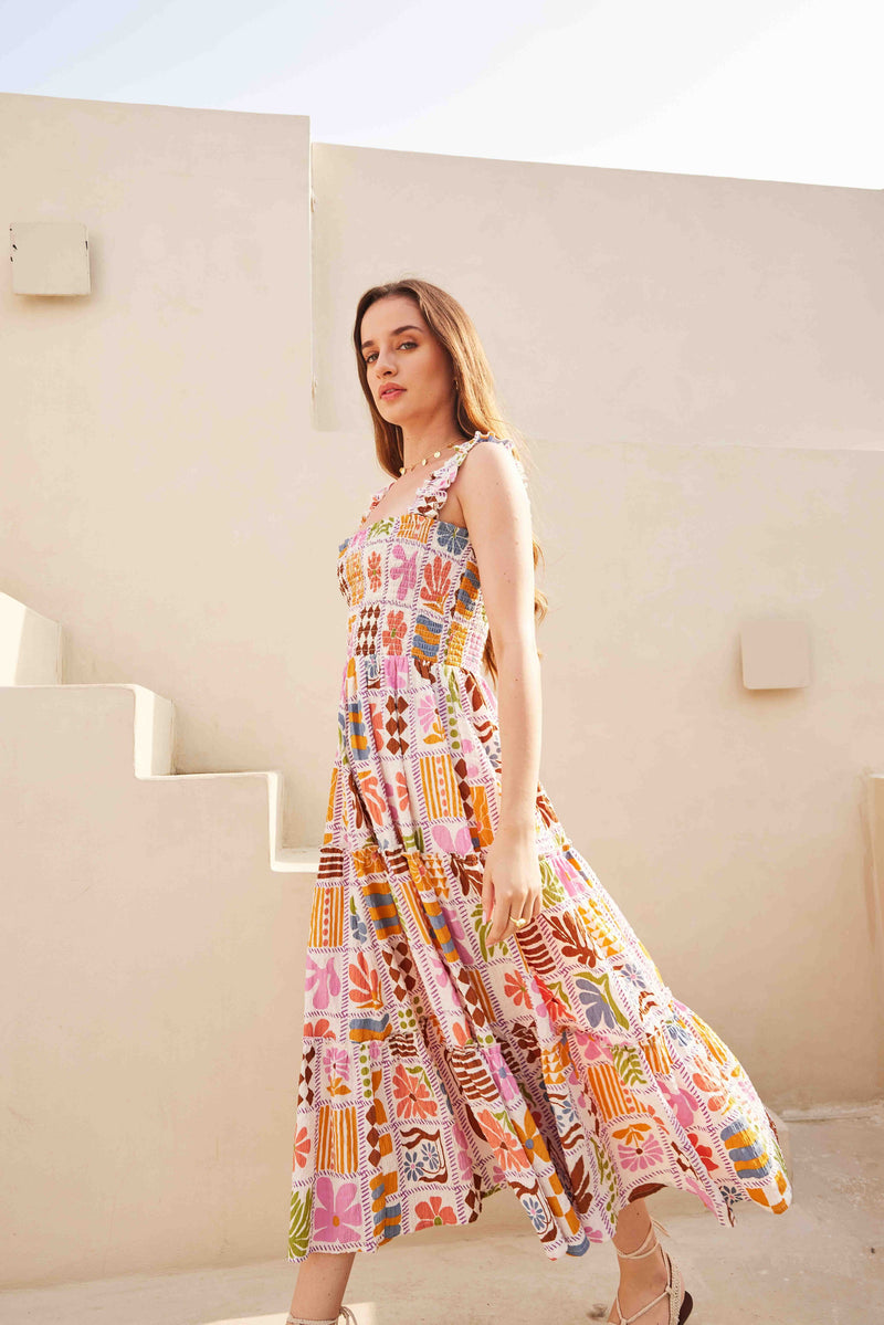 Printed Layered Maxi