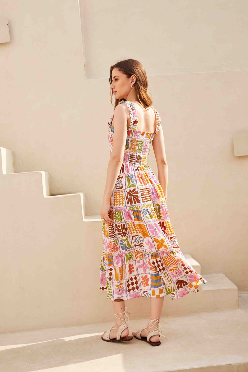 Printed Layered Maxi