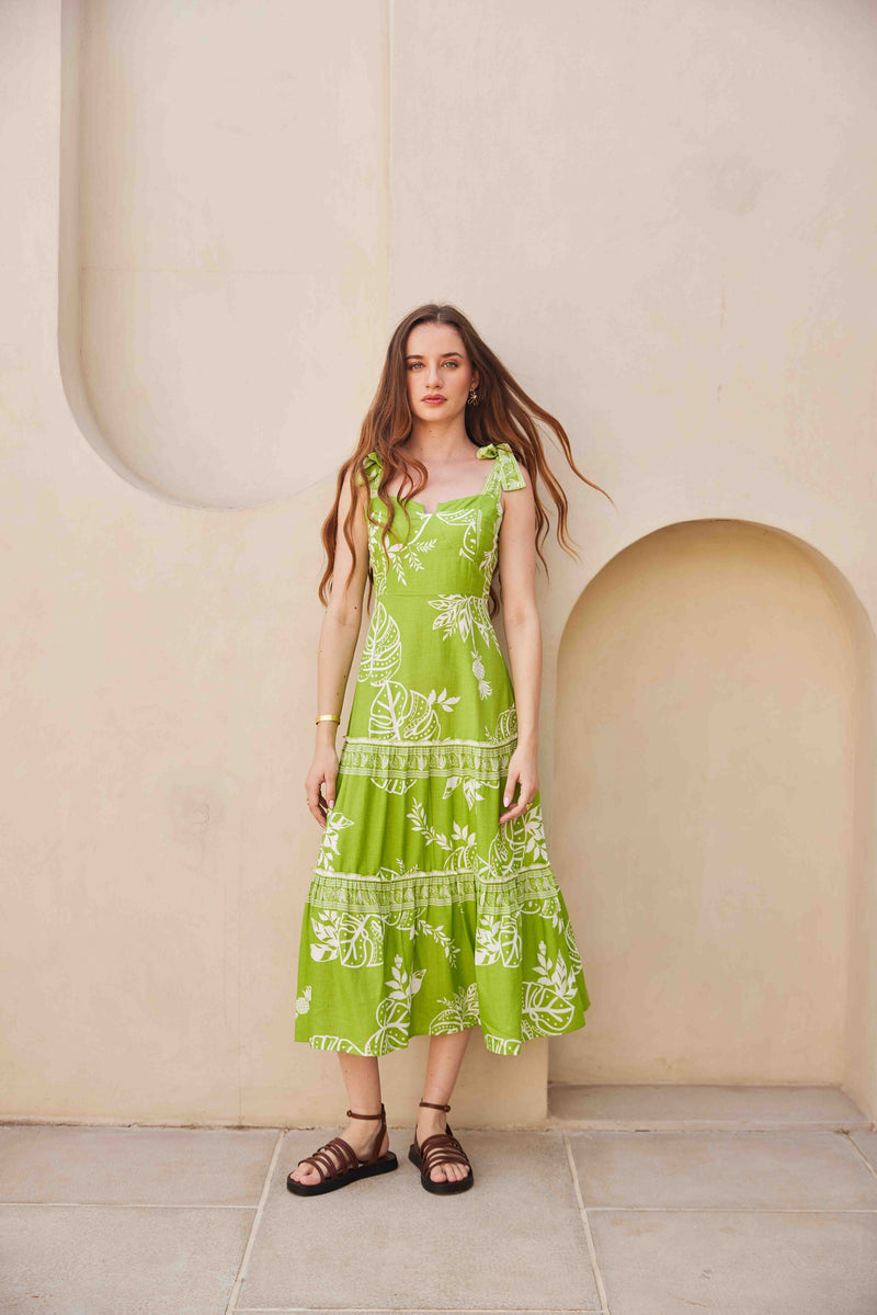 Elina Maxi Dress | Green